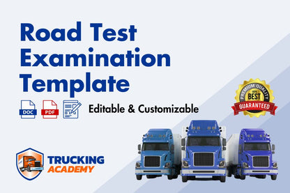 Road Test Examination Template