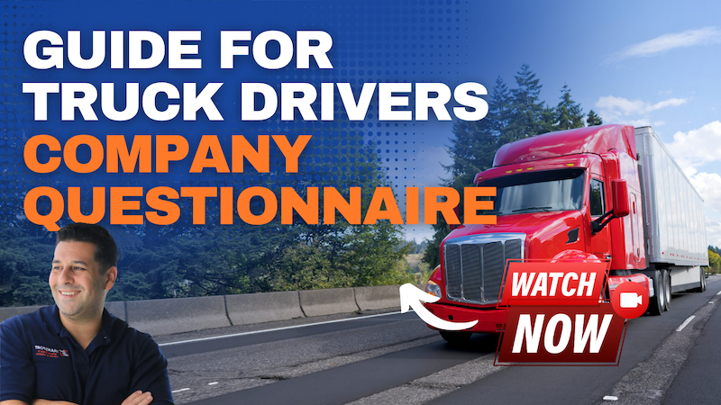 Guide for Truck Drivers - Company Questionnaire